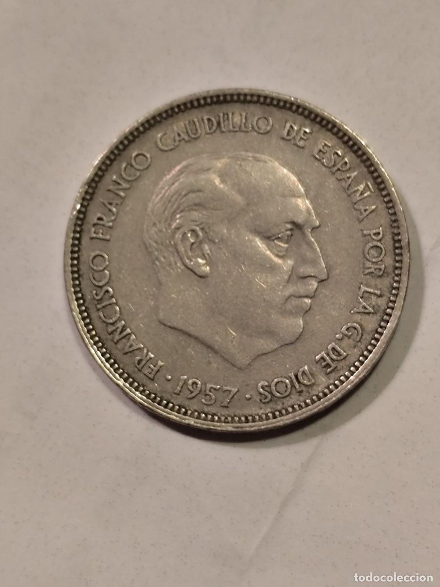 Monedas Franco: Moneda de 25 pesetas de 1957*65 - Foto 1