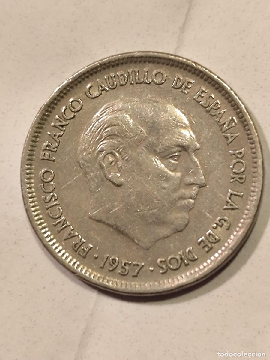 Monedas Franco: Moneda de 25 pesetas de 1957*71 - Foto 1