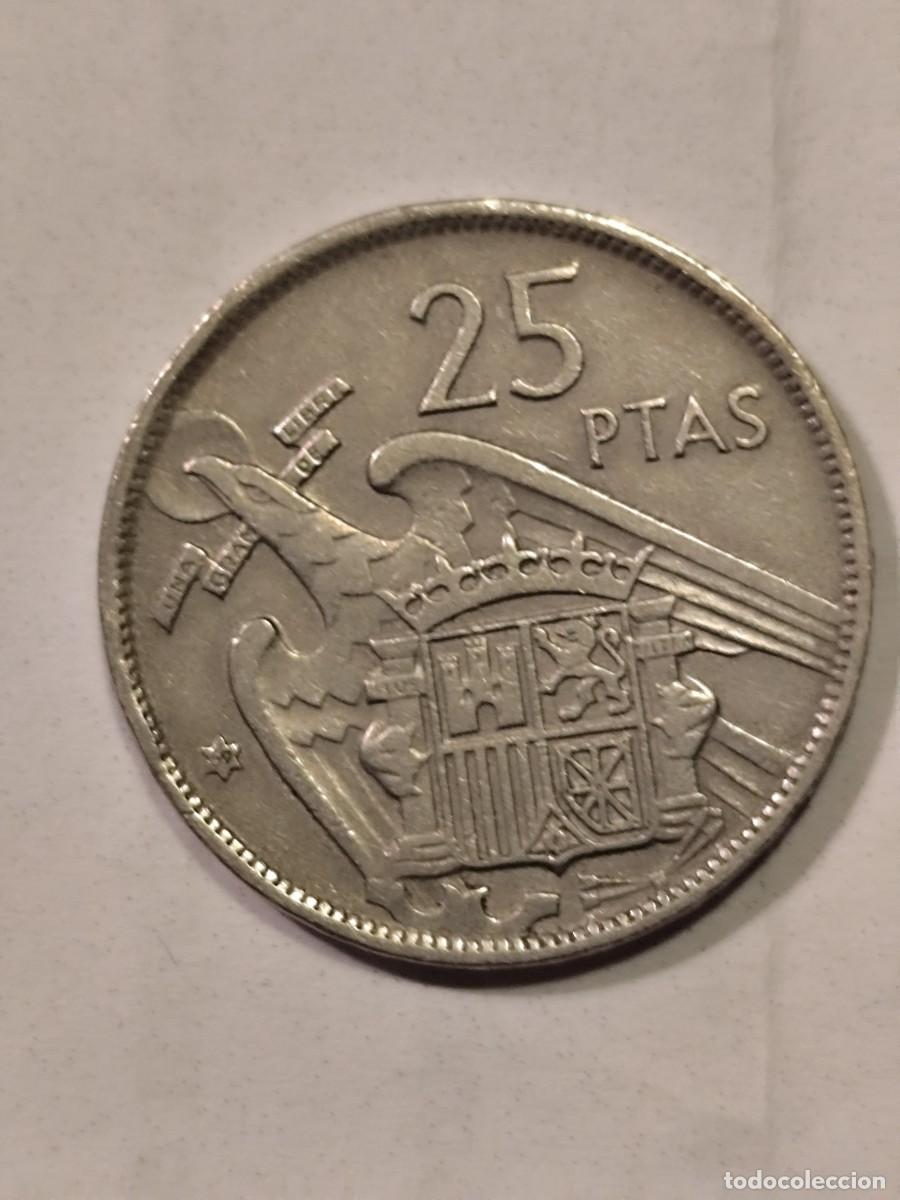 Monedas Franco: Moneda de 25 pesetas de 1957*59 - Foto 2