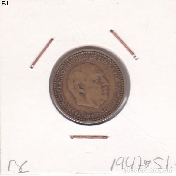 Monedas Franco: Moneda 1 Pta 1947*51 E Espa&ntilde;ol. Bc. - Foto 1