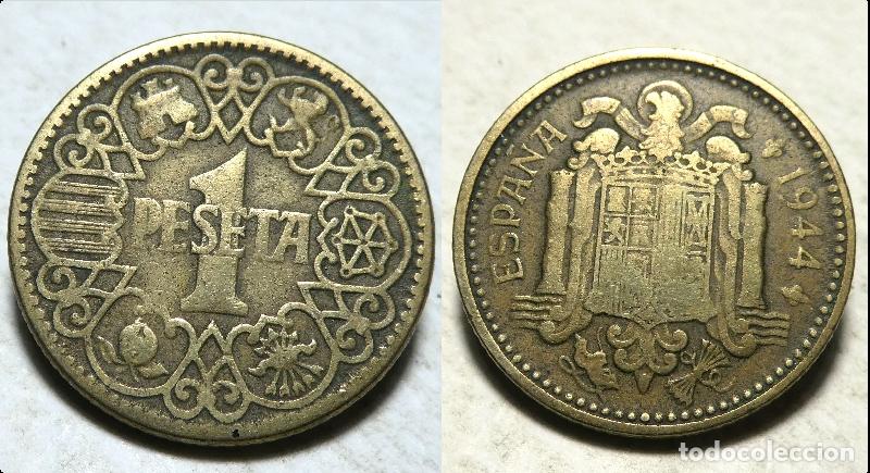 Monedas Franco: Moneda de Estado Espa&ntilde;ol 1944 - Foto 1