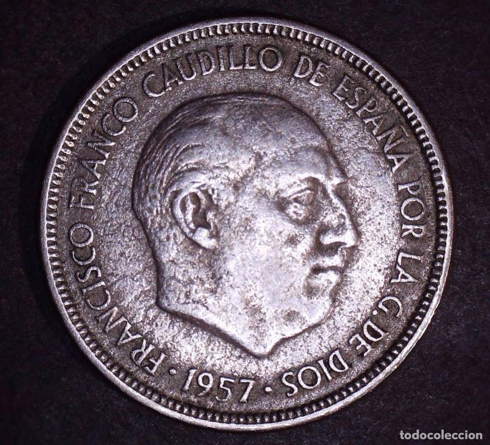 Monedas Franco: 5 pesetas a&ntilde;o 1957 * 65 - Foto 1