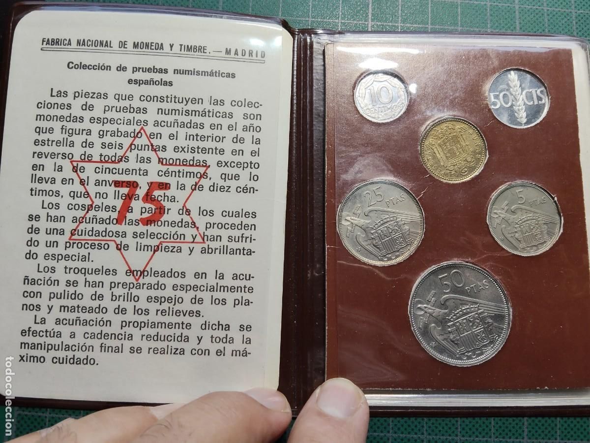 Monedas Franco: CARTERA MONEDAS ESTADO ESPA&Ntilde;OL A&Ntilde;O 1975 - SIN CIRCULAR