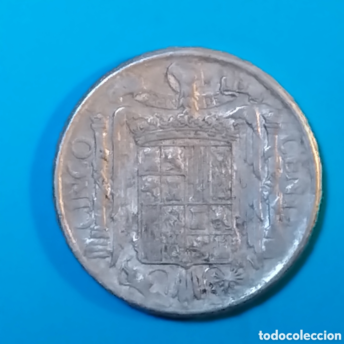 Monedas Franco: ESTADO ESPA&Ntilde;OL 5 CENTIMOS AL 1941 MBC - Foto 2