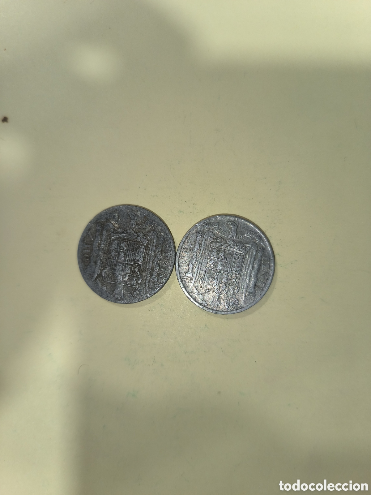 Monedas Franco: 10 centimos de 1940 y 1953 - Foto 1