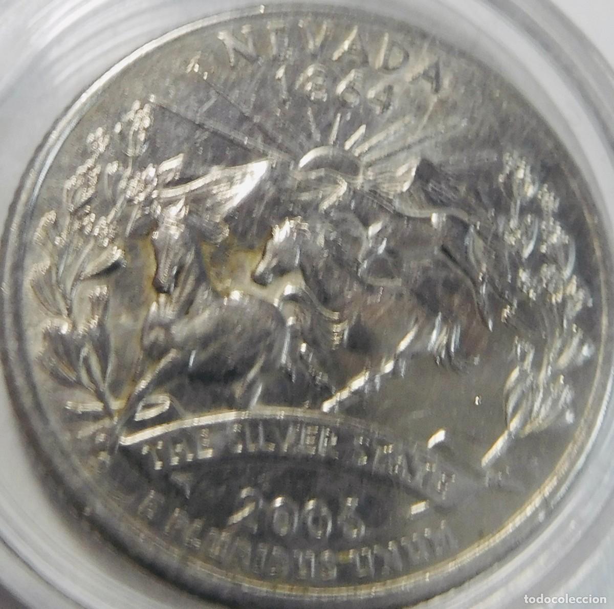 Monedas Franco: Moneda de cuarto de dolar, estado de Nevada, de 2002 - Foto 1
