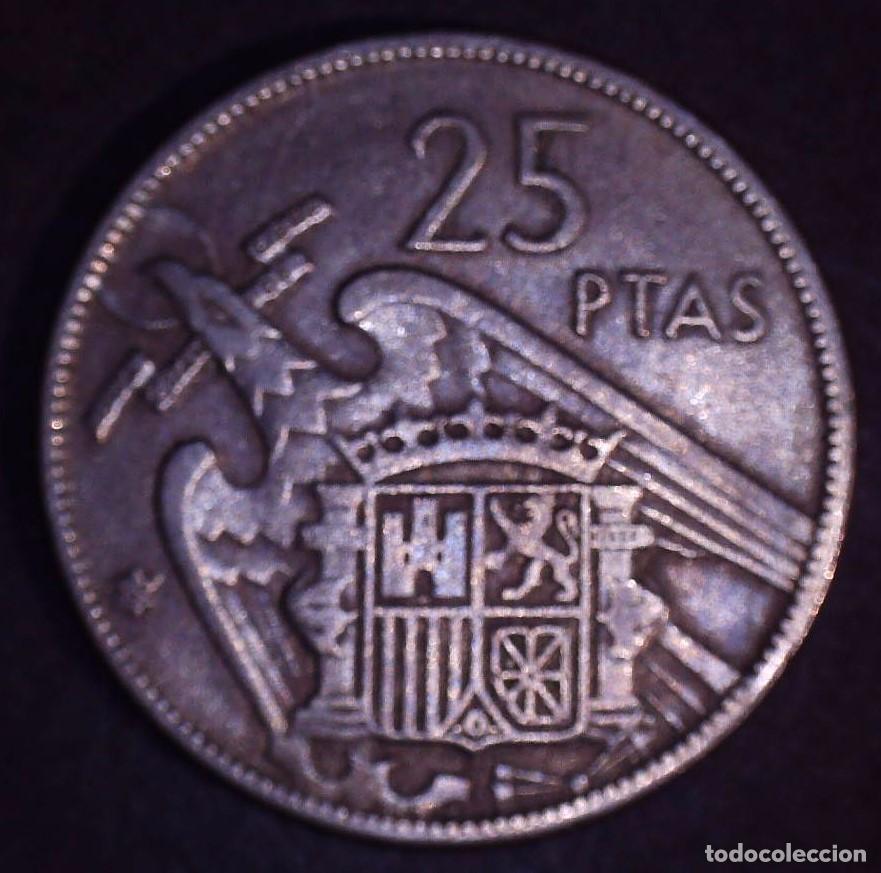 Monedas Franco: 25 pesetas 1*957*65 .. - Foto 2