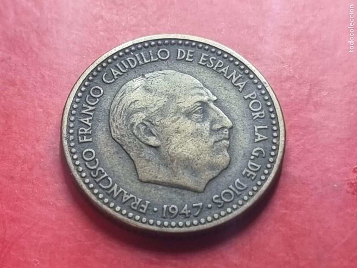 Franco Coins: 1 PESETA 1947 53* MBC