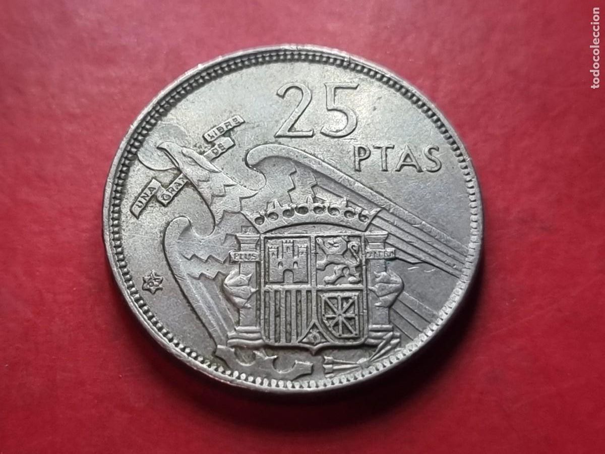 Moedas Franco: 25 PESETAS 1957 65* MBC