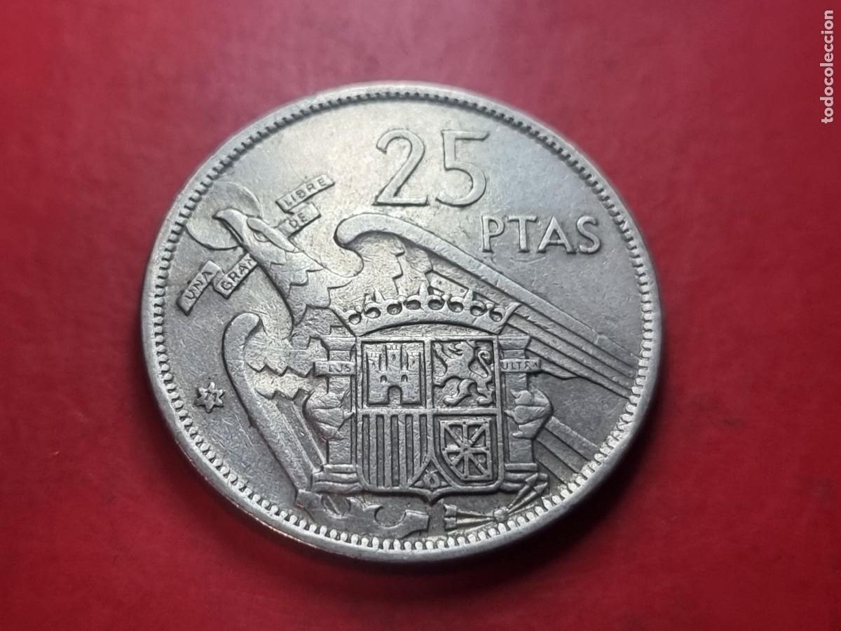 Moedas Franco: 25 PESETAS 1957 71* MBC