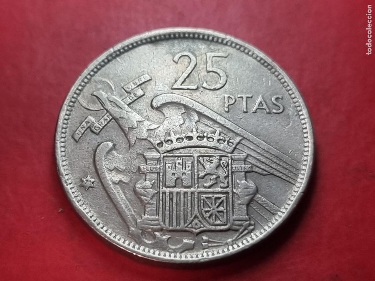 Moedas Franco: 25 PESETAS 1957 71* MBC
