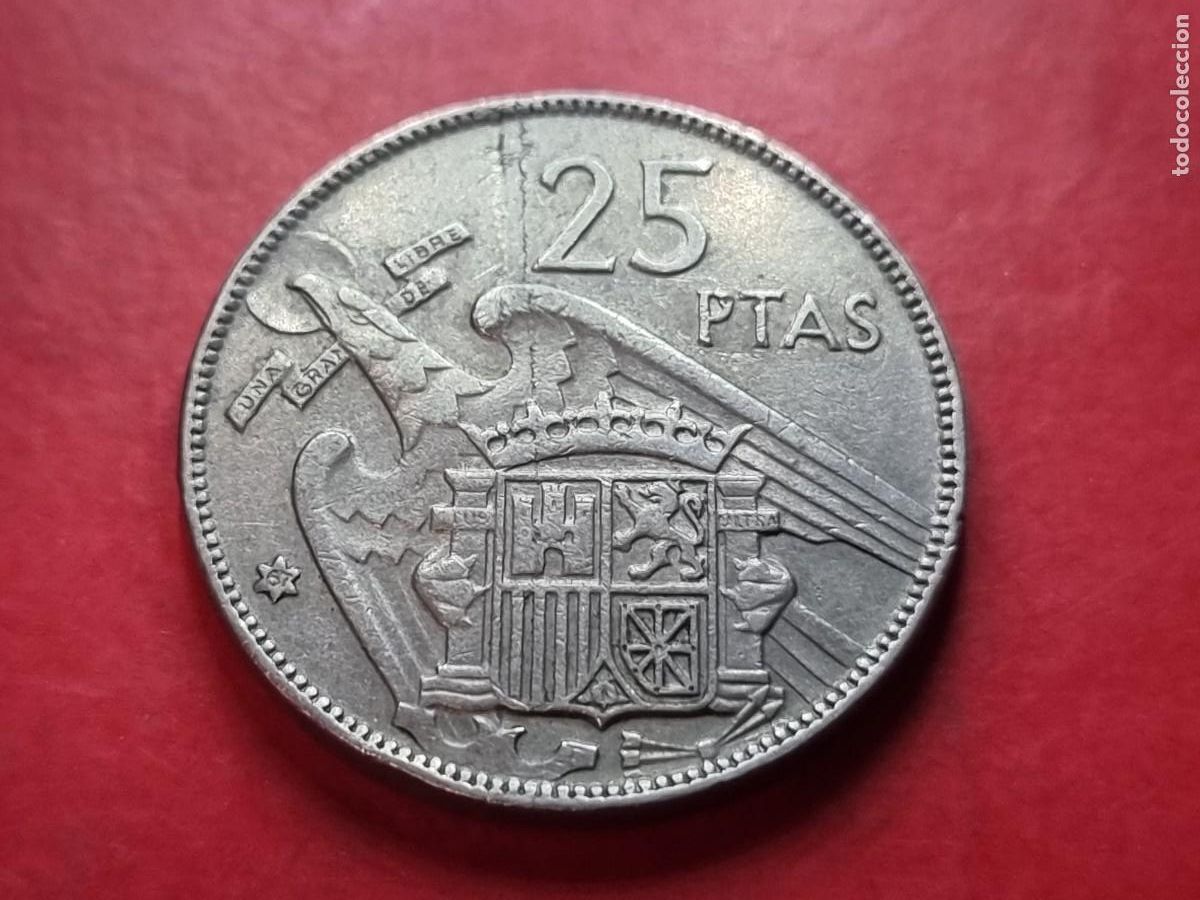 Moedas Franco: 25 PESETAS 1957 67* MBC