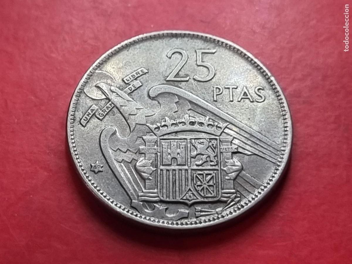 Moedas Franco: 25 PESETAS 1957 69* MBC