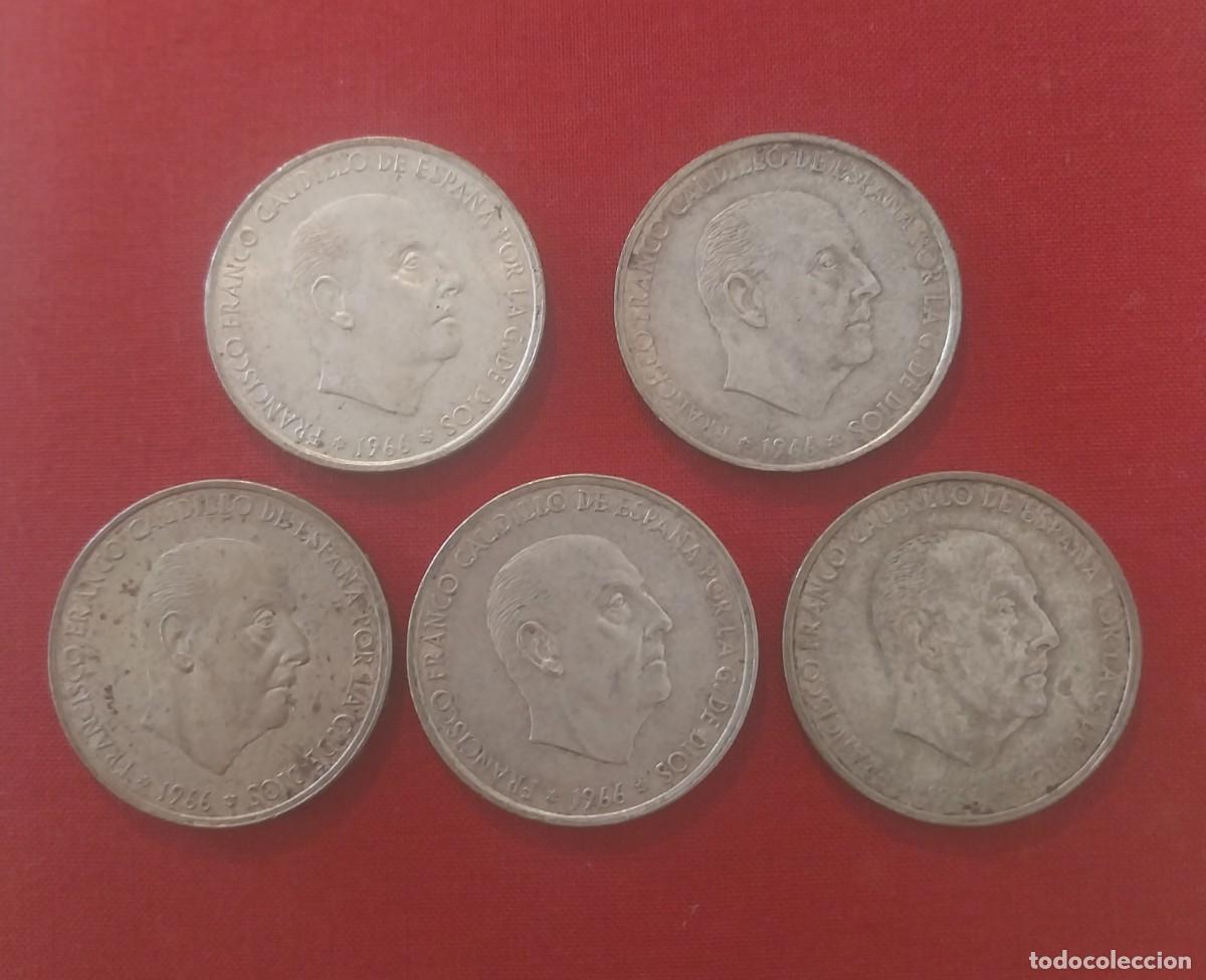 Monedas Franco: Lote de 100 pesetas de plata (1966) - Foto 1