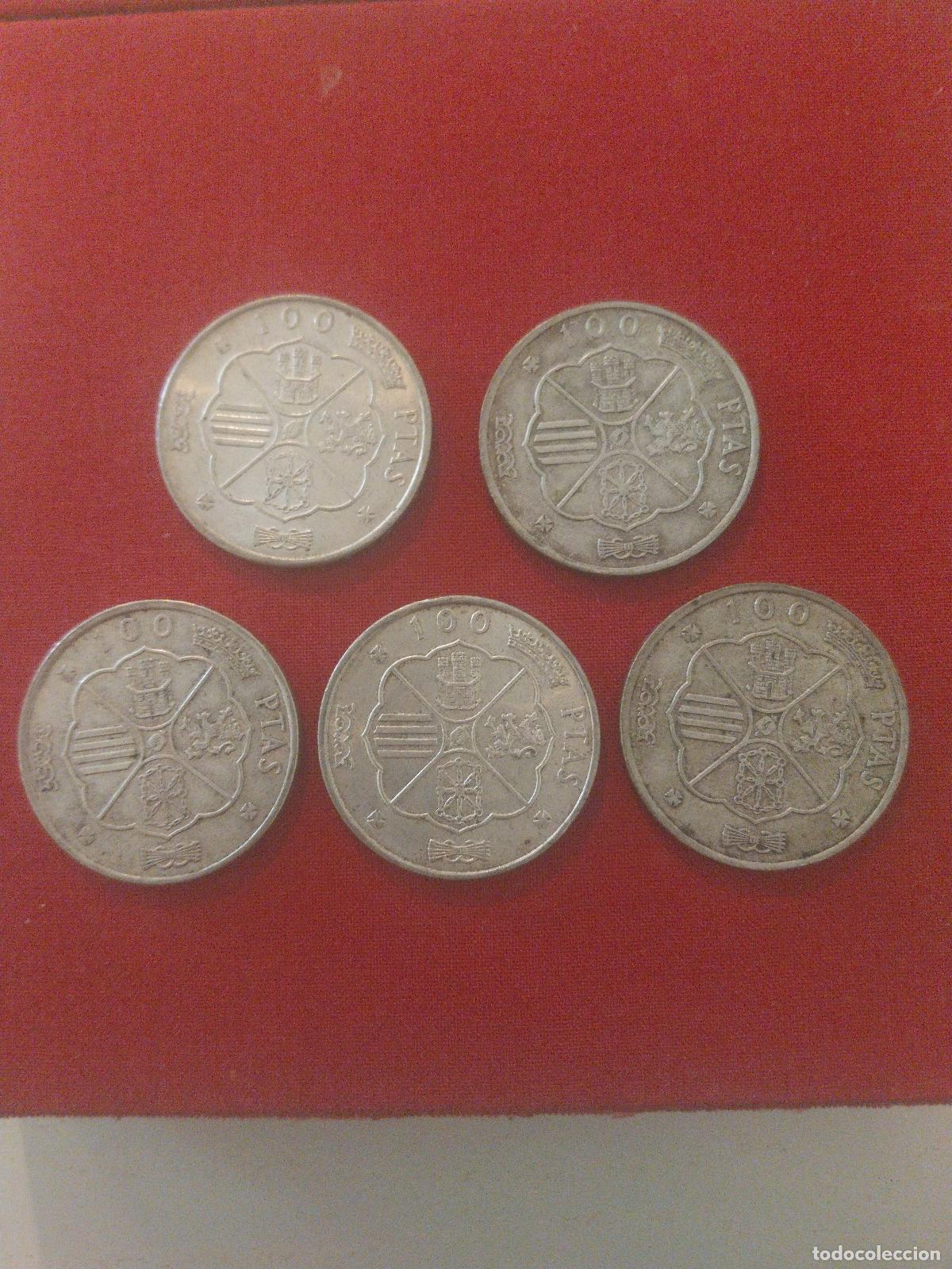 Monedas Franco: Lote de 100 pesetas de plata (1966) - Foto 2