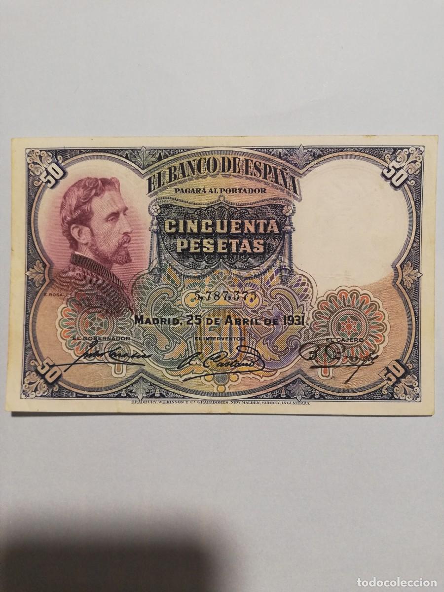 M&uuml;nzen unter Franco: ESPA&Ntilde;A .- BILLETE DE 50 PESETAS .- EMISION DEL 22/07/1935.- SIN SERIE