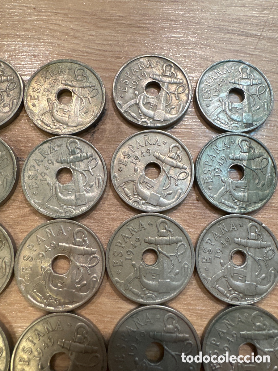 Monedas Franco: 25 monedas 50 c&eacute;ntimos 1949 - Foto 3
