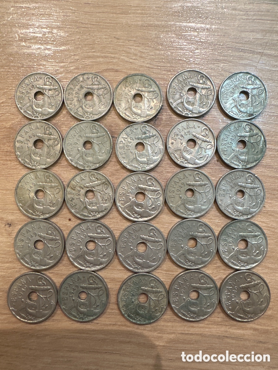 Monedas Franco: 25 monedas 50 c&eacute;ntimos 1949 - Foto 1