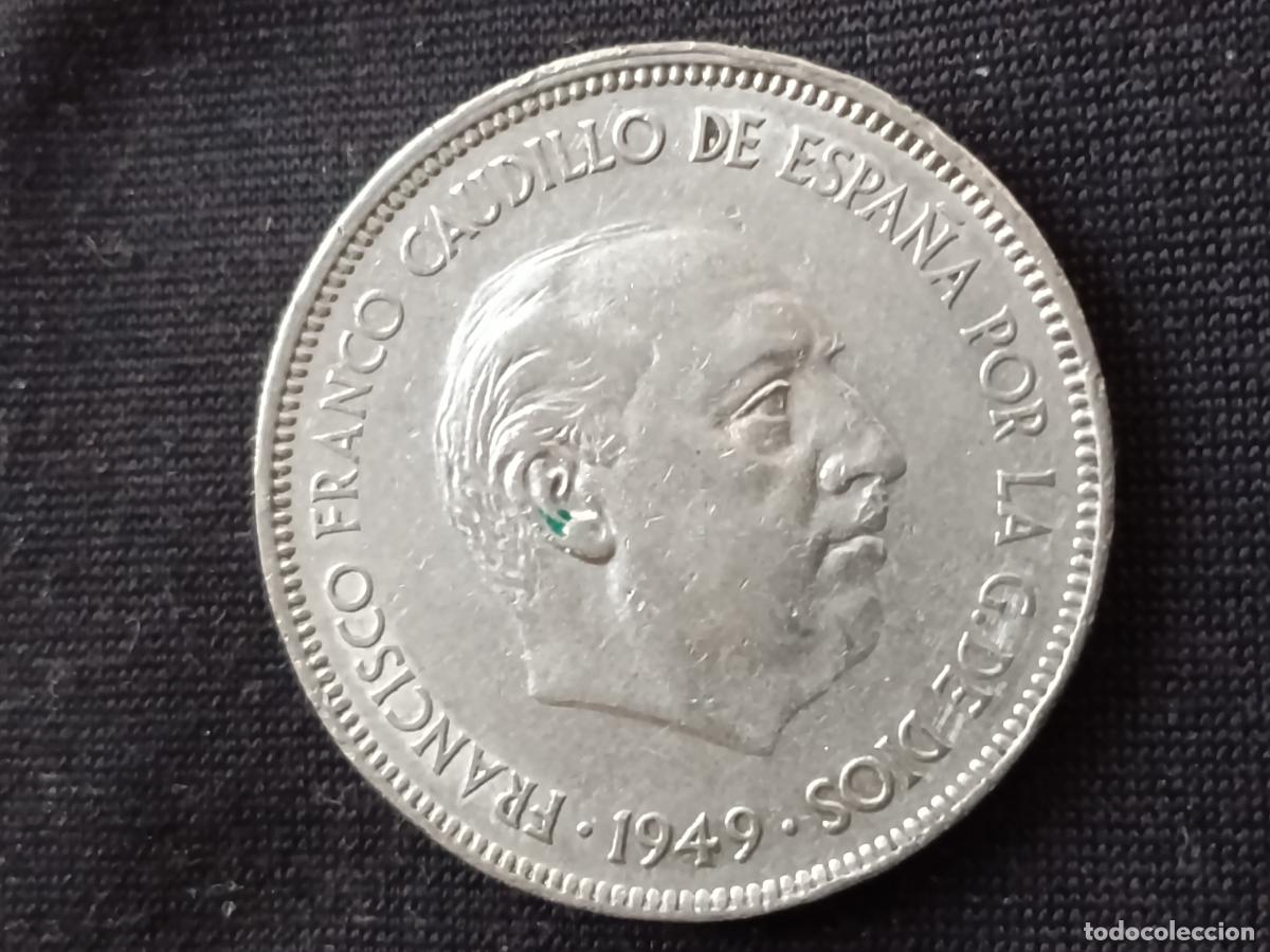 Franco Coins: 5 pesetas de 1949 estrella 50