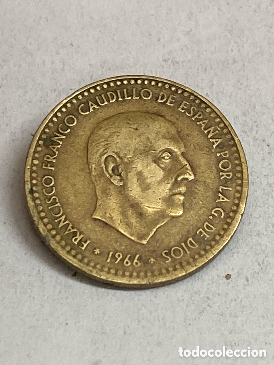 Monedas Franco: Moneda 1 peseta 1966 71E /M56 - Foto 2