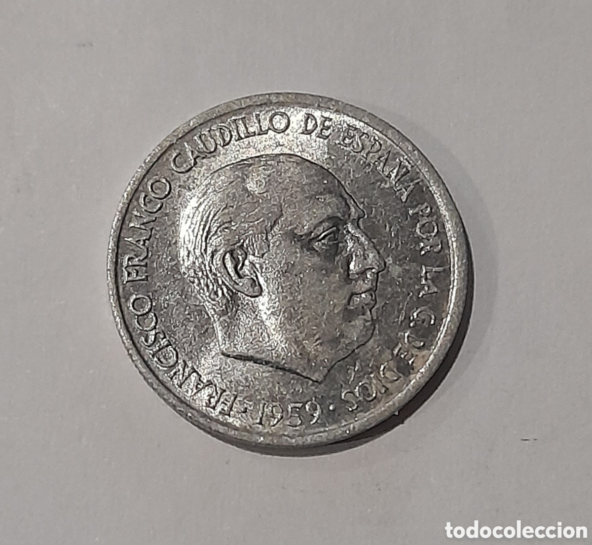 Monedas Franco: 10 C&eacute;ntimos 1959 S/C con error ( Desplazada,Canto Dentado). M&aacute;s Monedas Antiguas en mi perfil.