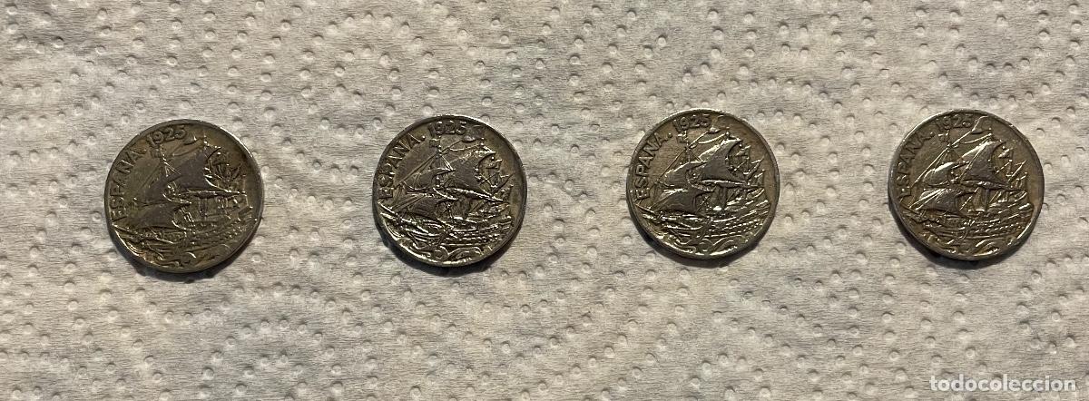 Monedas Franco: 4 Monedas de 25 c&eacute;ntimos - Carabelas - Foto 1