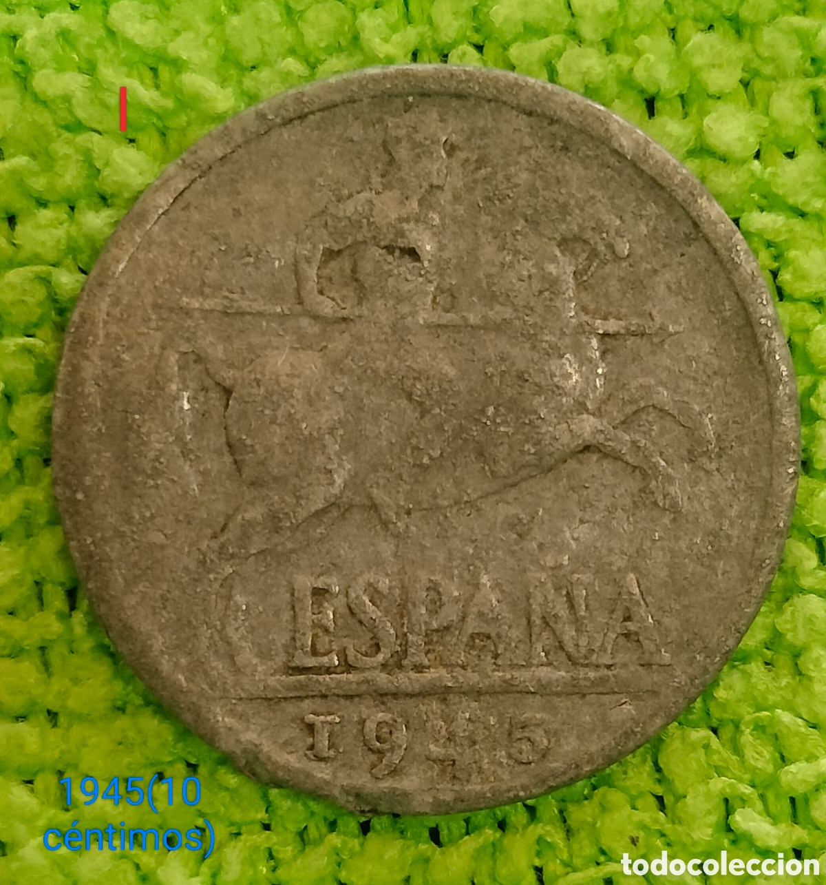 Monedas Franco: una moneda de 10 c&eacute;ntimos de Espa&ntilde;a de 1945 - Foto 3