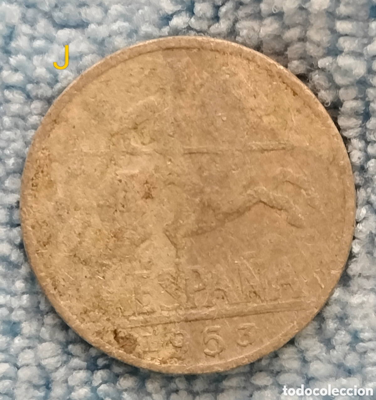 Monedas Franco: moneda de 10 c&eacute;ntimos de Espa&ntilde;a de 1953, - Foto 3