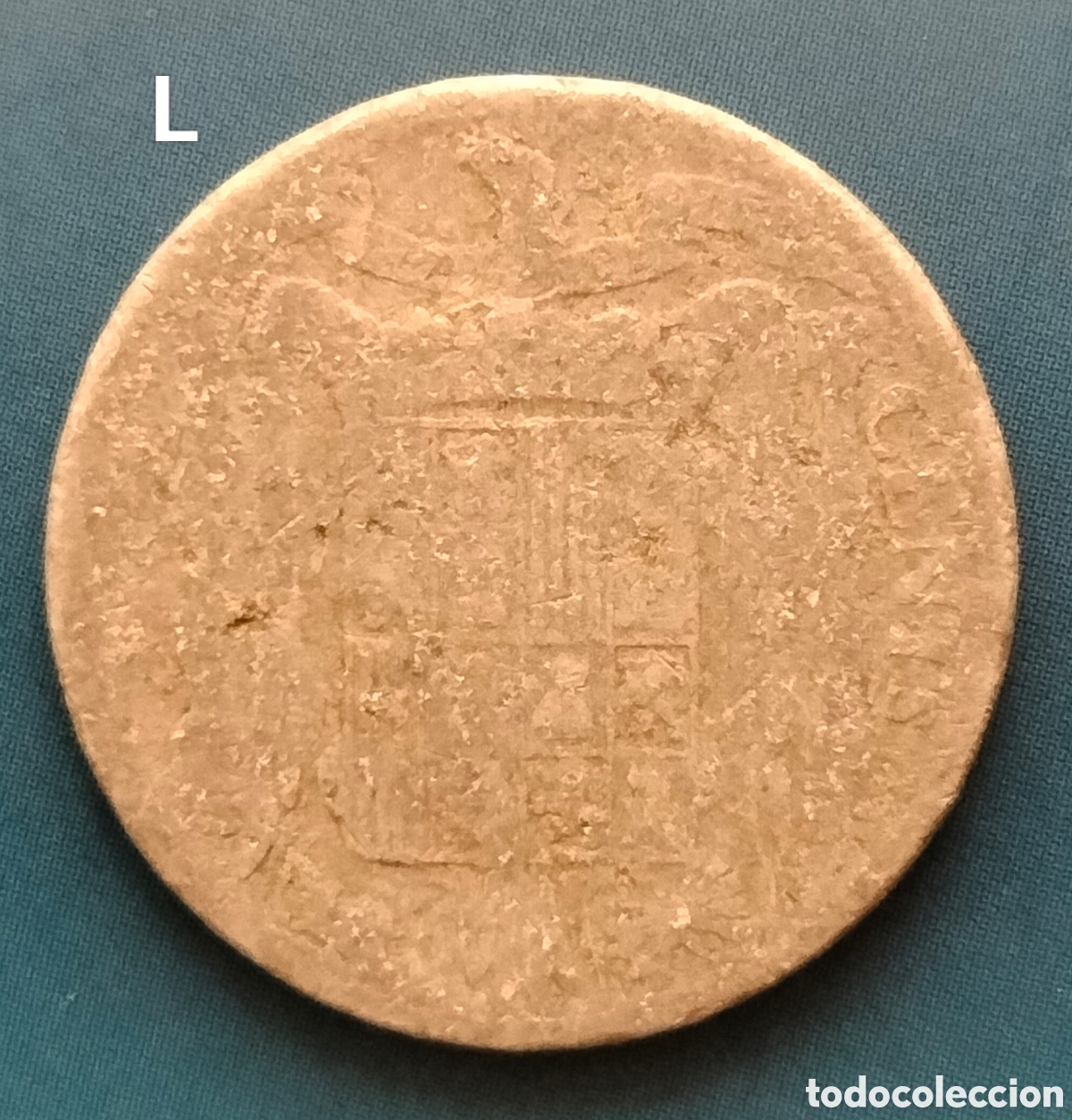 Monedas Franco: moneda de 10 c&eacute;ntimos de Espa&ntilde;a de 1945, - Foto 2