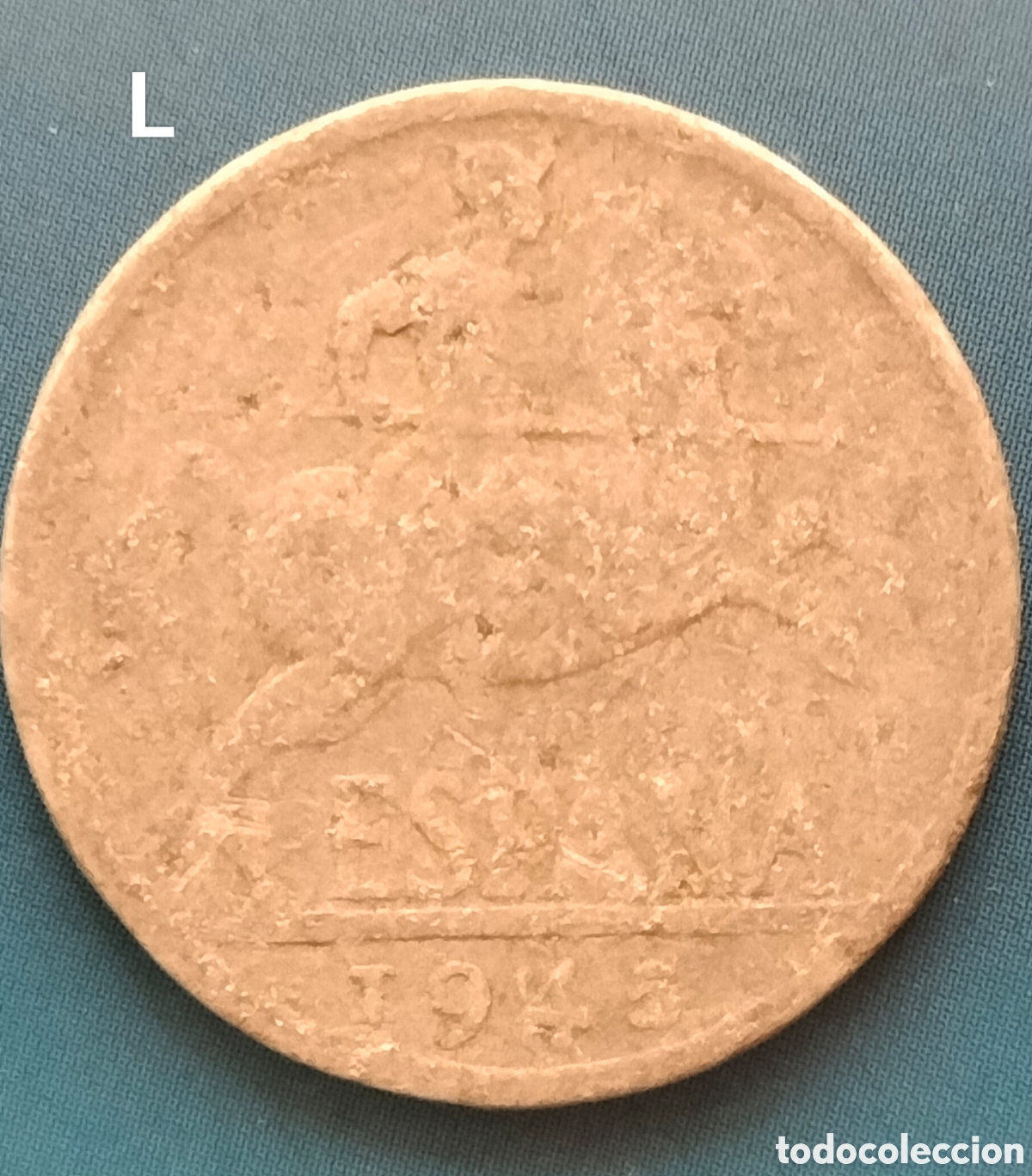 Monedas Franco: moneda de 10 c&eacute;ntimos de Espa&ntilde;a de 1945, - Foto 1