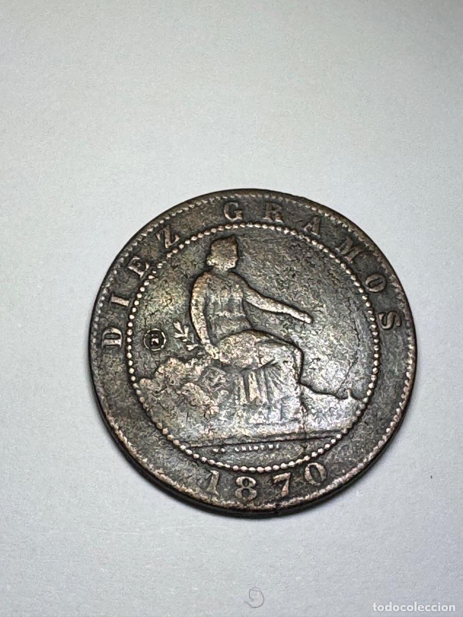 Monedas Franco: Moneda de cobre de diez c&eacute;ntimos 1870 - Foto 4