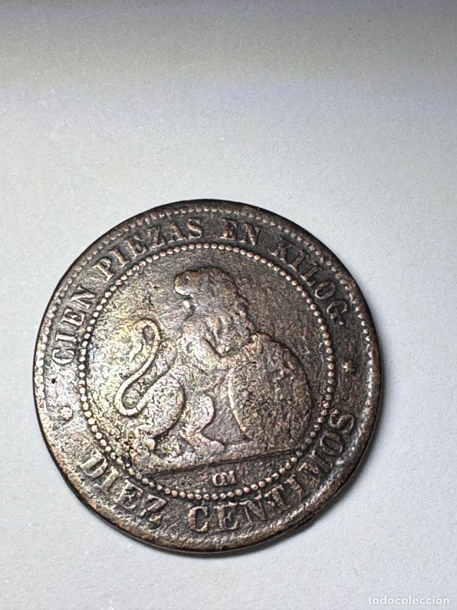 Monedas Franco: Moneda de cobre de diez c&eacute;ntimos 1870 - Foto 6