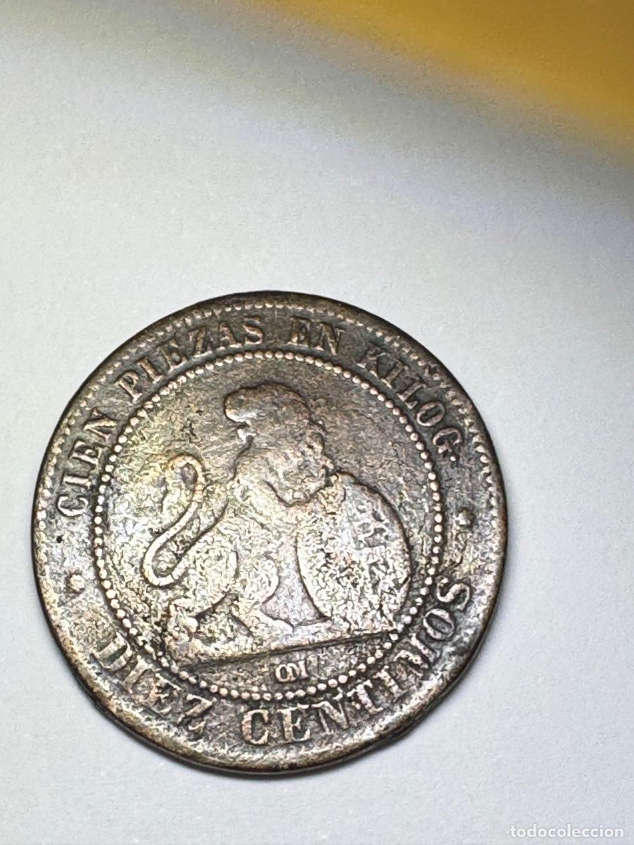 Monedas Franco: Moneda de cobre de diez c&eacute;ntimos 1870 - Foto 7