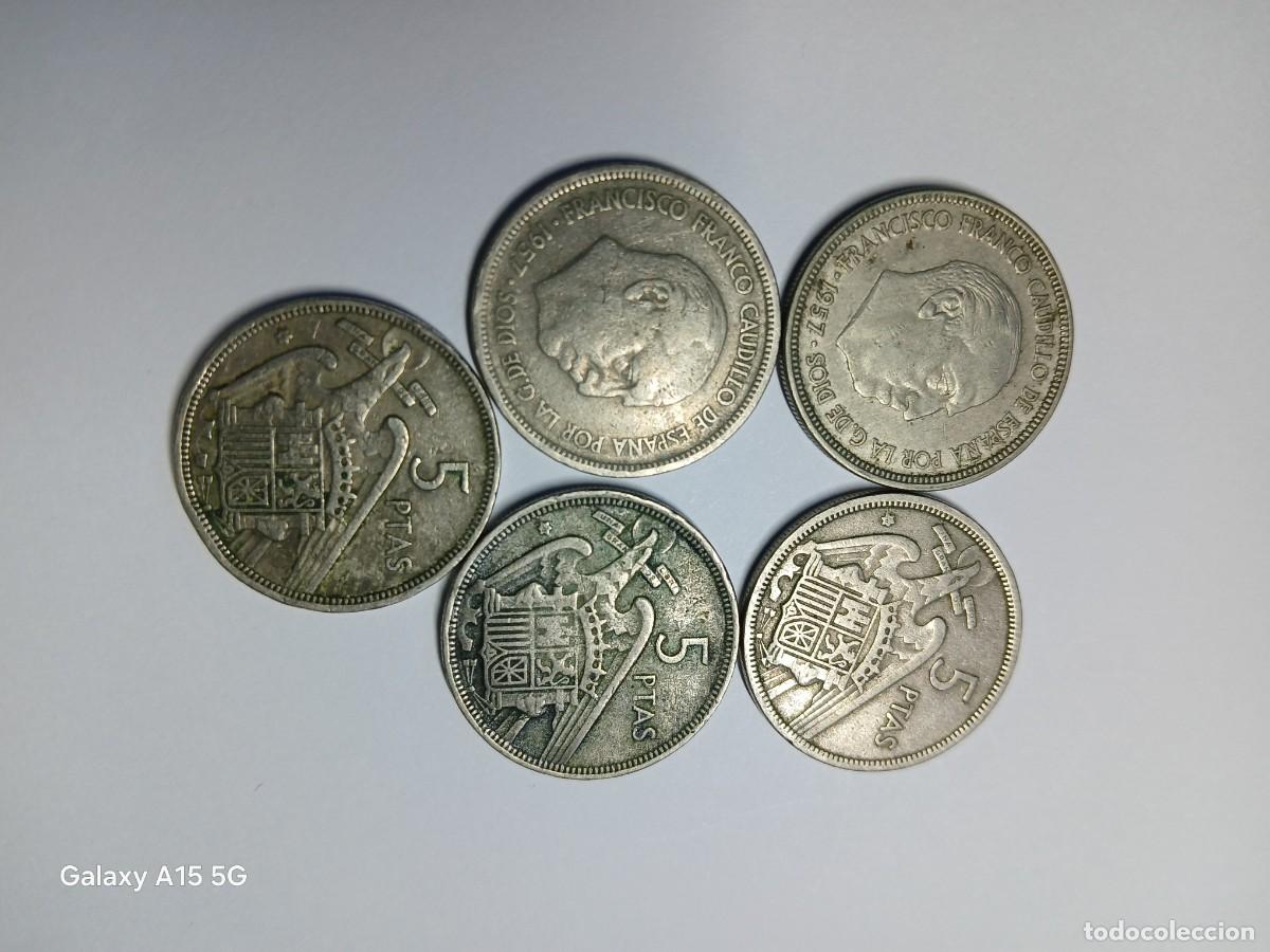Monedas Franco: 5MONEDAS DE 5 PTS 1957 *58 - Foto 1