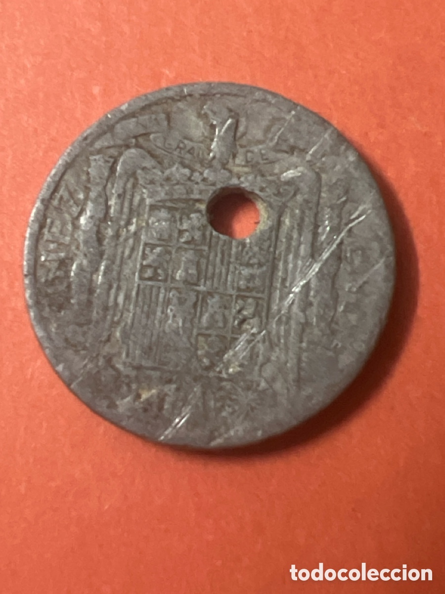 Monedas Franco: X891. MONEDA ESPA&Ntilde;A 1945 - Foto 2