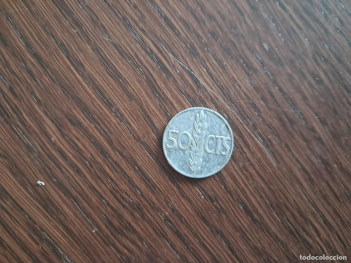 Monedas Franco: moneda de Franco de 50 c&eacute;ntimos, a&ntilde;o 1966. - Foto 2