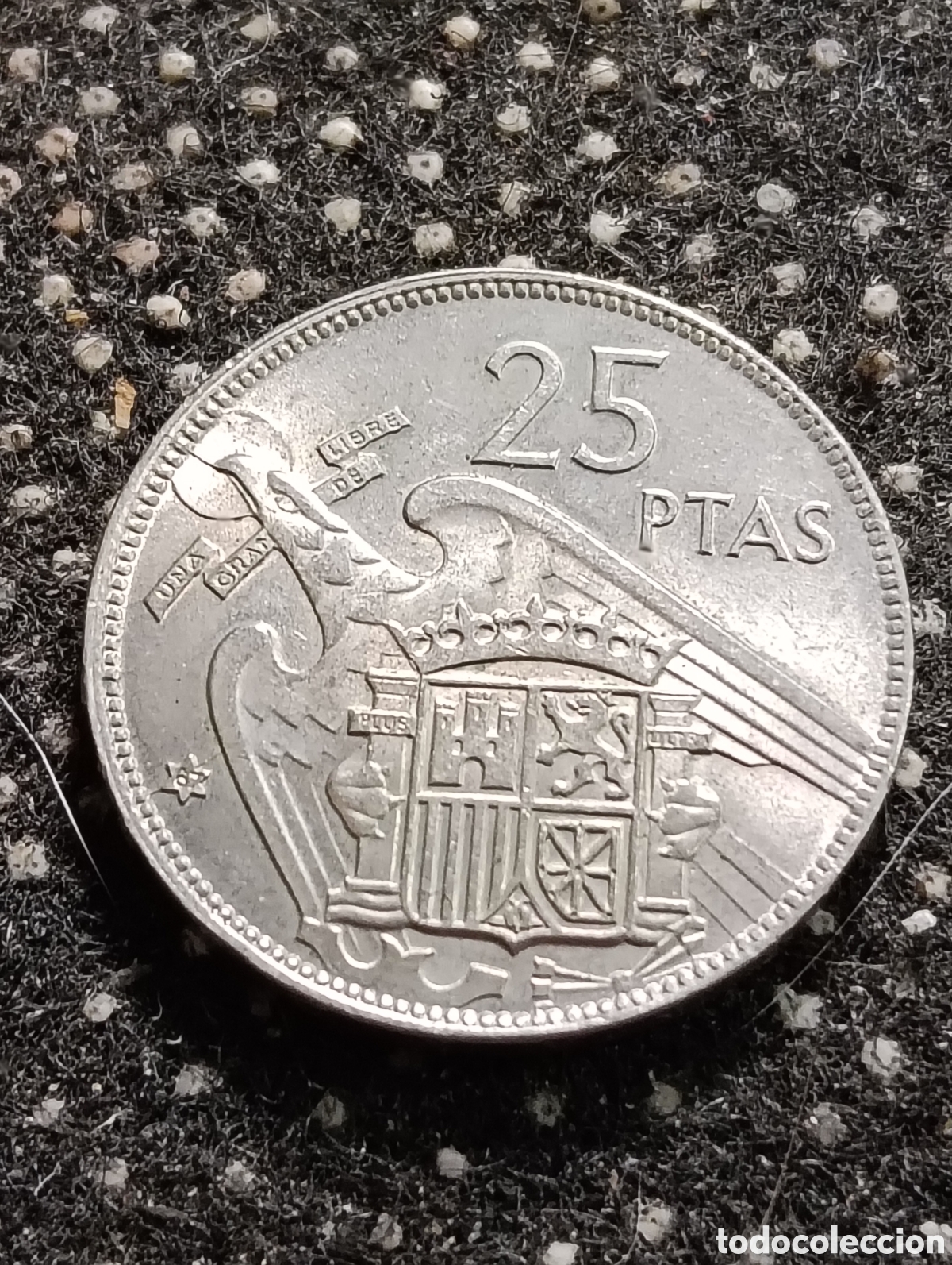 Monedas Franco: Franco Moneda poco circulada de 25 Pts. 1957 *67 - Foto 2