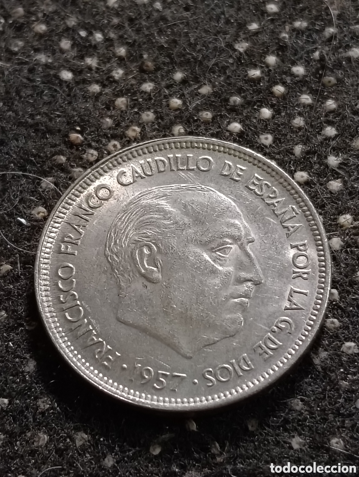 Monedas Franco: Franco Moneda poco circulada de 25 Pts. 1957 *67 - Foto 1