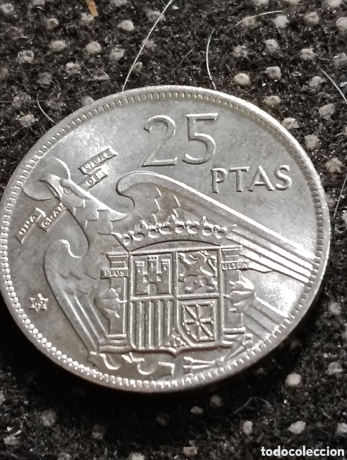 Monedas Franco: Franco Moneda poco circulada de 25 Pts. 1957 *69 - Foto 2