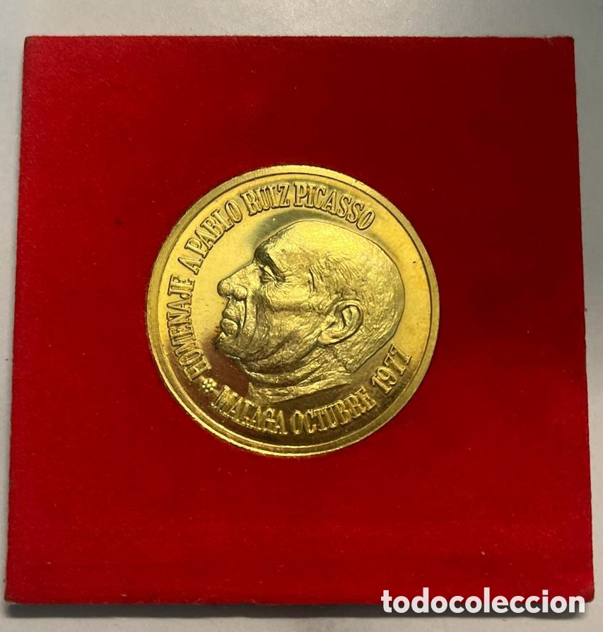Monedas Franco: Moneda oro Picasso 22k - Foto 1