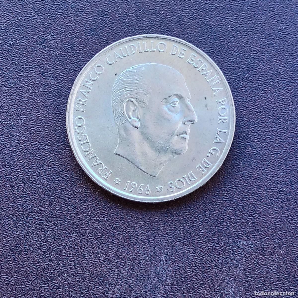 Monedas Franco: MONEDA DE 100 PESETAS DEL ESTADO ESPA&Ntilde;OL DEL A&Ntilde;O 1966*70..DE PLATA.(FECHA ESCASA)