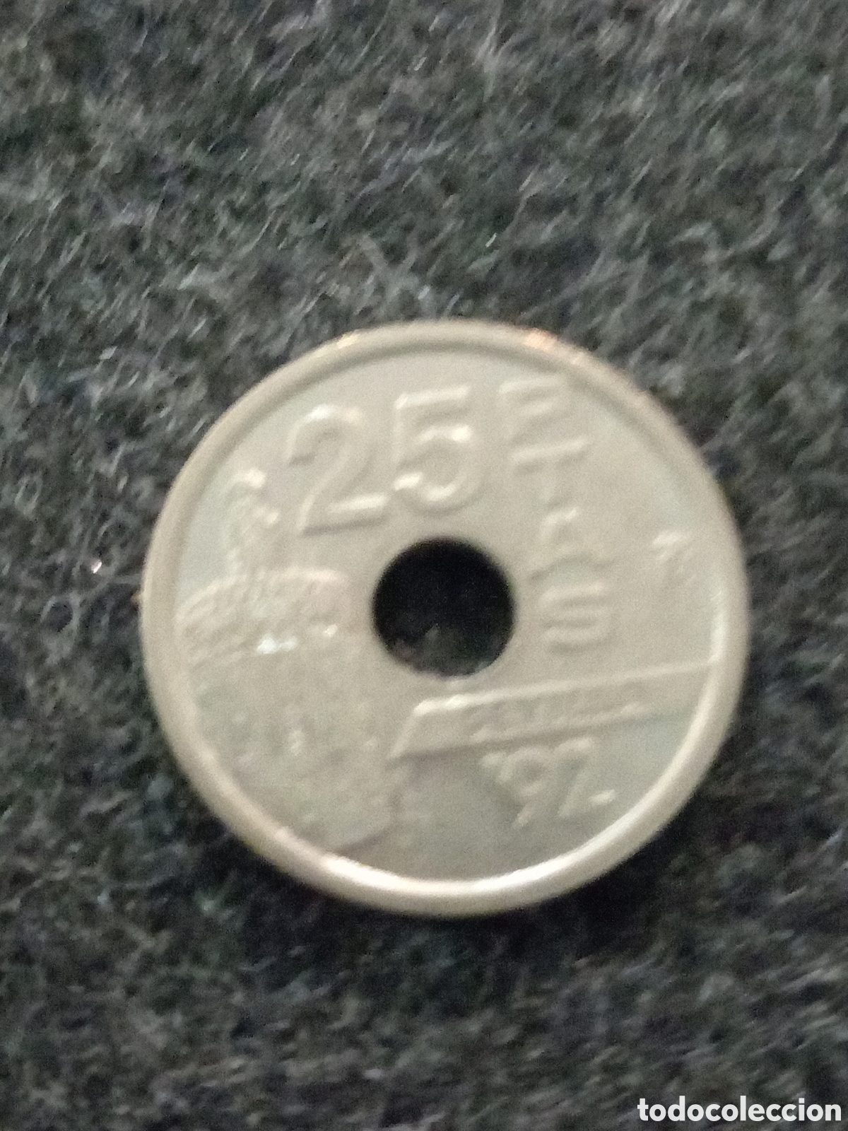 Monedas Franco: Moneda de 25 pesetas del a&ntilde;o 1992 - Foto 3