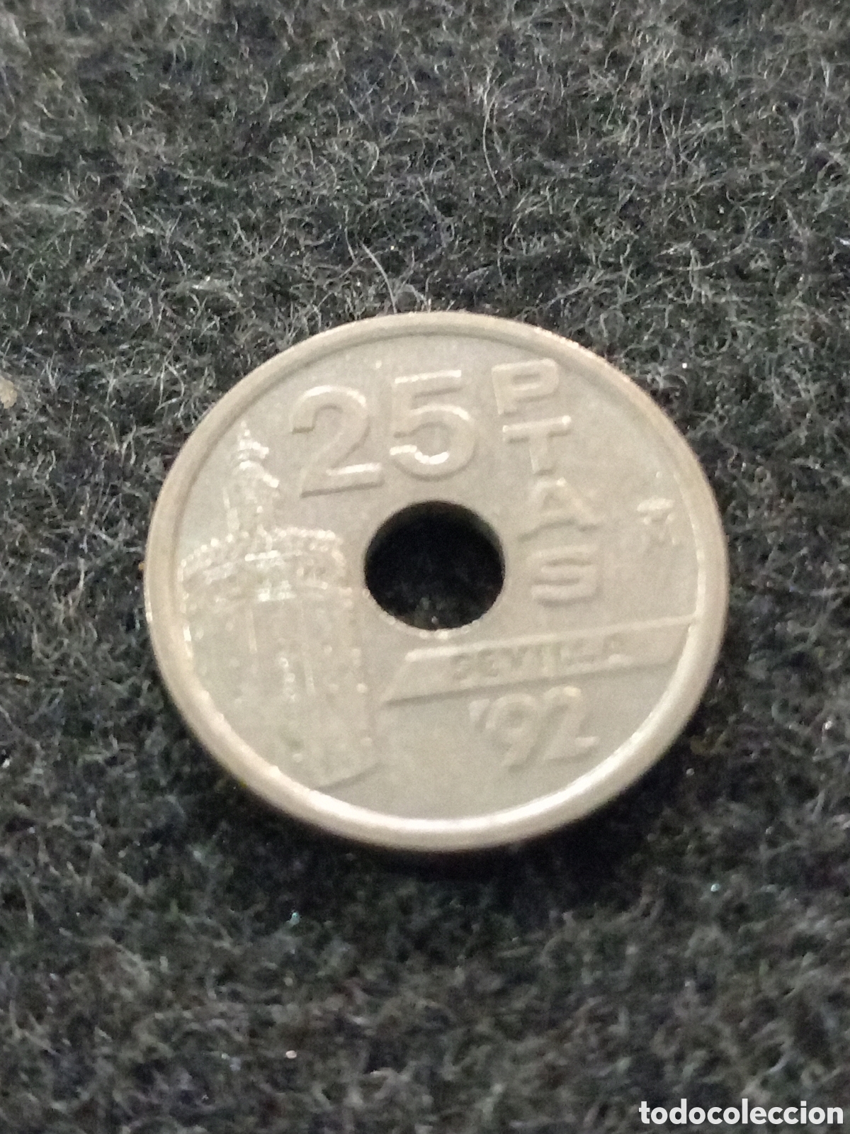 Monedas Franco: Moneda de 25 pesetas del a&ntilde;o 1992 - Foto 4