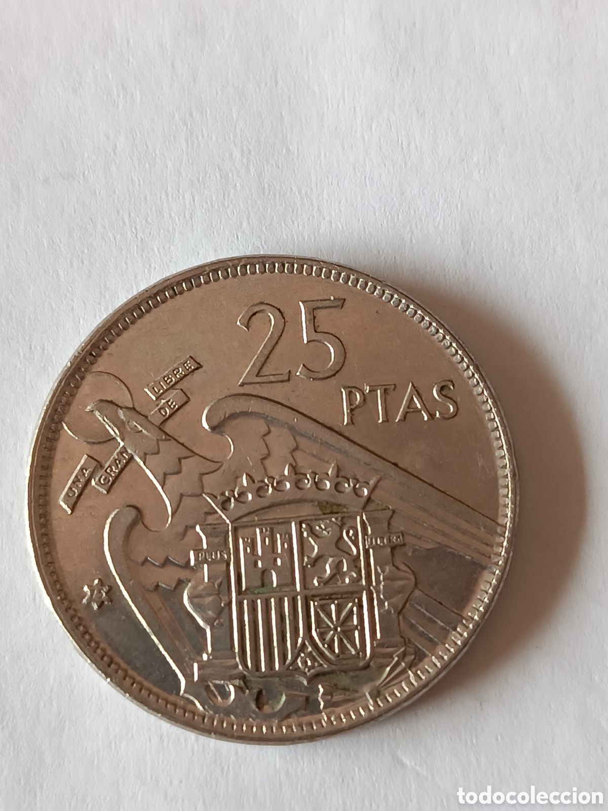 Monedas Franco: Moneda 25 pesetas 1957 - Foto 2