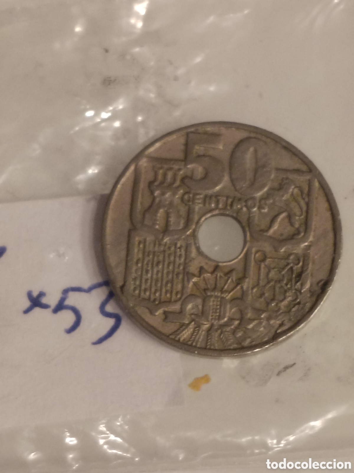 Monedas Franco: Lote 50 c&eacute;ntimos Espa&ntilde;a - Foto 5
