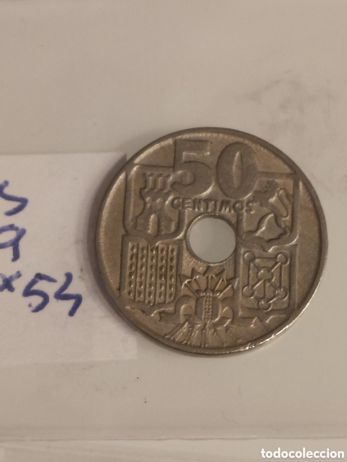 Monedas Franco: Lote 50 c&eacute;ntimos Espa&ntilde;a - Foto 6