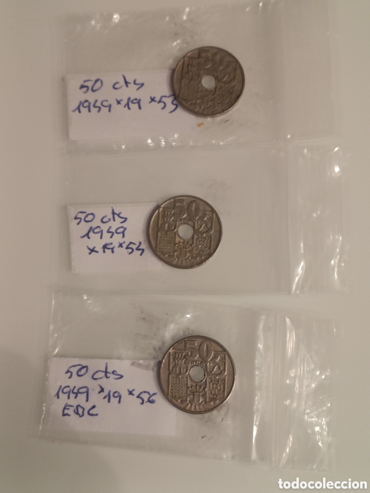 Monedas Franco: Lote 50 c&eacute;ntimos Espa&ntilde;a - Foto 1