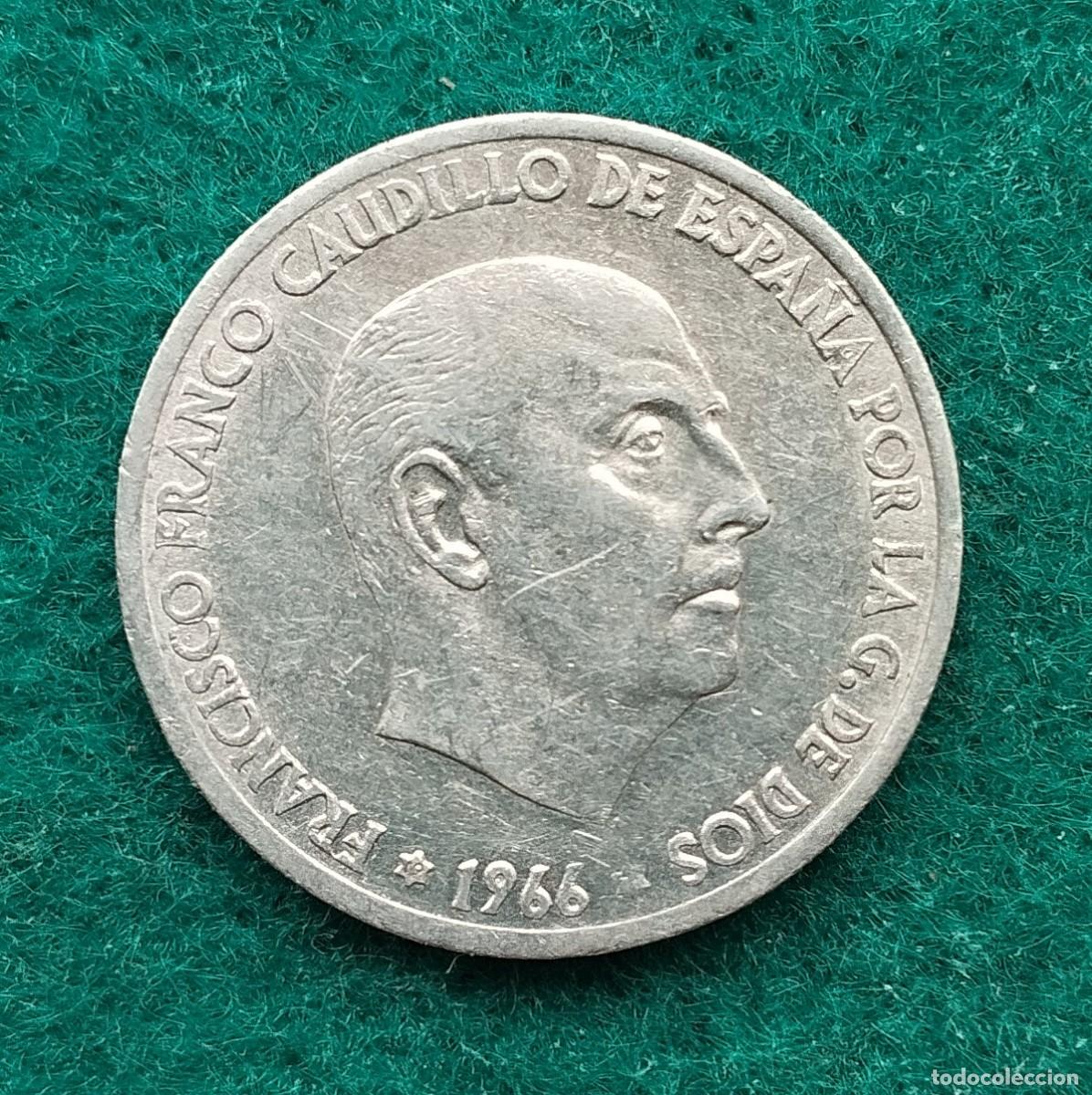 Monedas Franco: moneda 50 centimos 1966 Franco - Foto 2