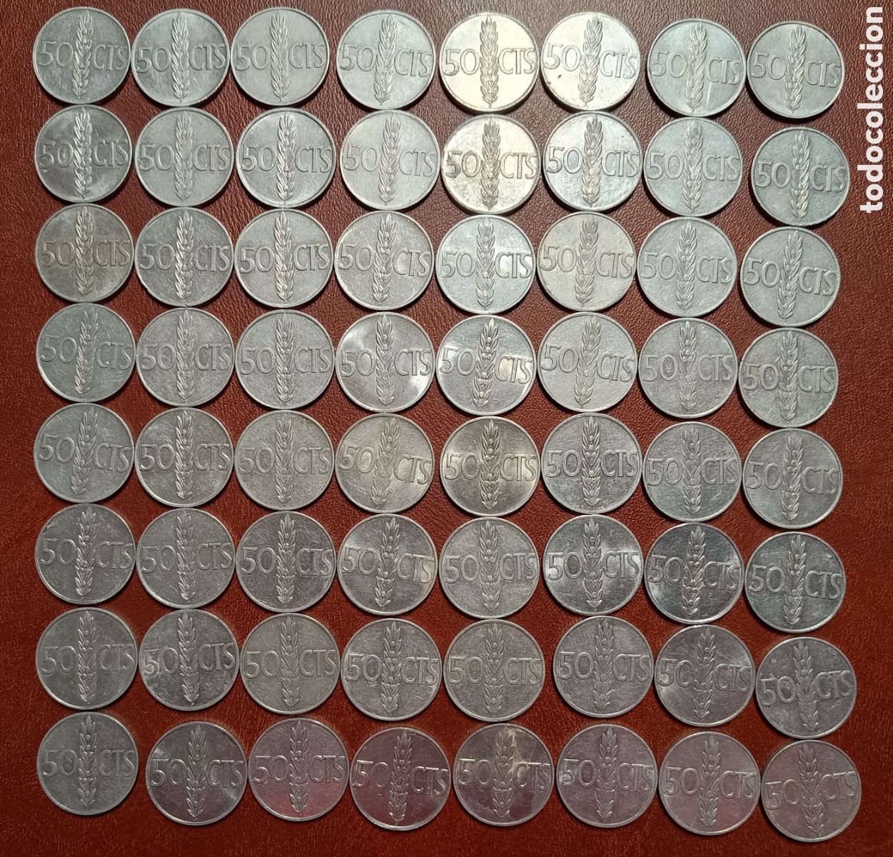 Monedas Franco: LOTE DE 64 MONEDAS DE 50 CENTIMOS 1966 SIN REVISAR