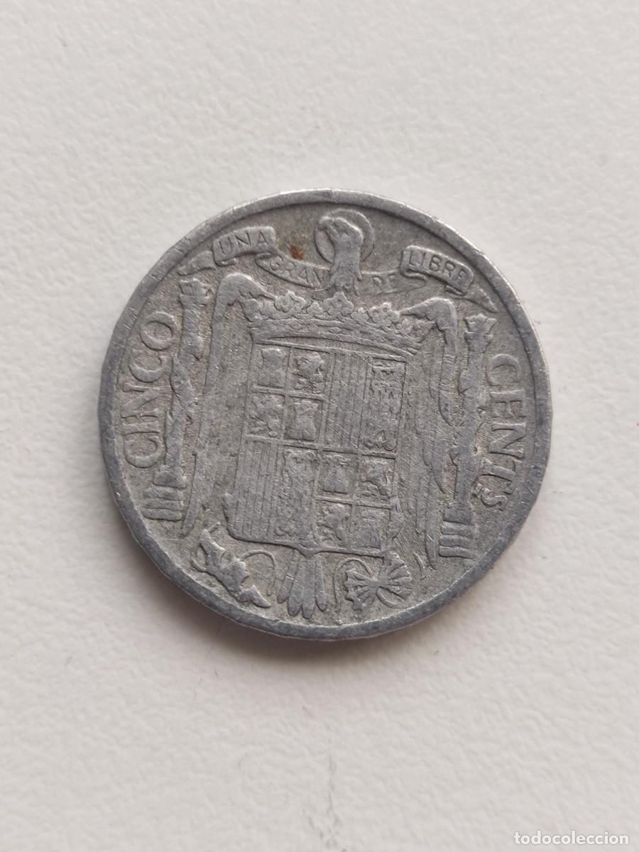 Monedas Franco: 5 c&eacute;ntimos 1945. BC. Estado espa&ntilde;ol. - Foto 2